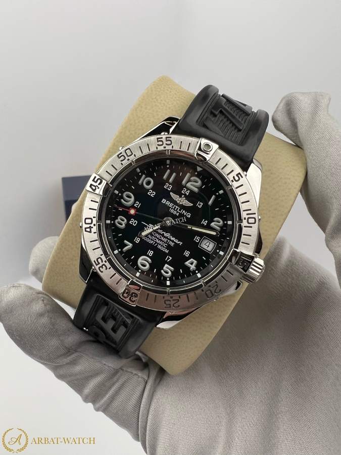 Breitling Superocean Black Dial 42 мм A17360 - Швейцарские часы Breitling Superocean Black Dial 42 мм A17360