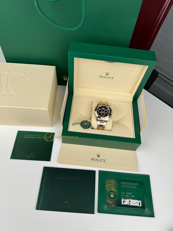 Rolex Cosmograph Daytona 40 mm Yellow Rolesor Black Dial 126503