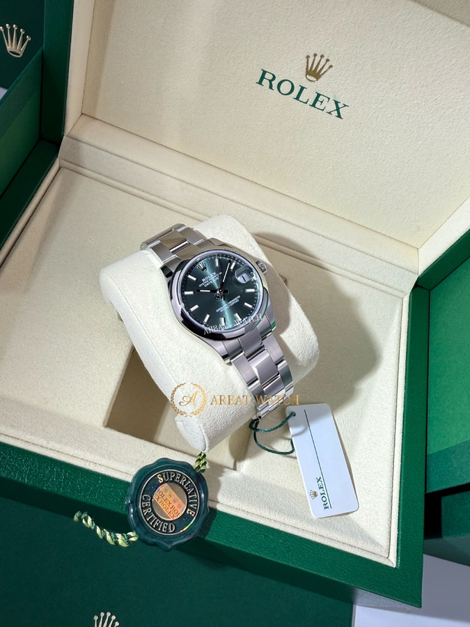 Rolex Datejust 31 mm Oystersteel Mint Green Dial 278240