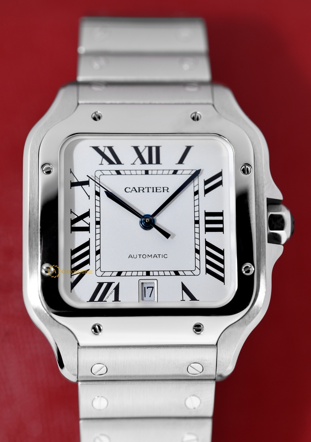 Cartier Santos De Cartier Large Automatic Silver Opal Dial 47,5 x 39,8 mm WSSA0009