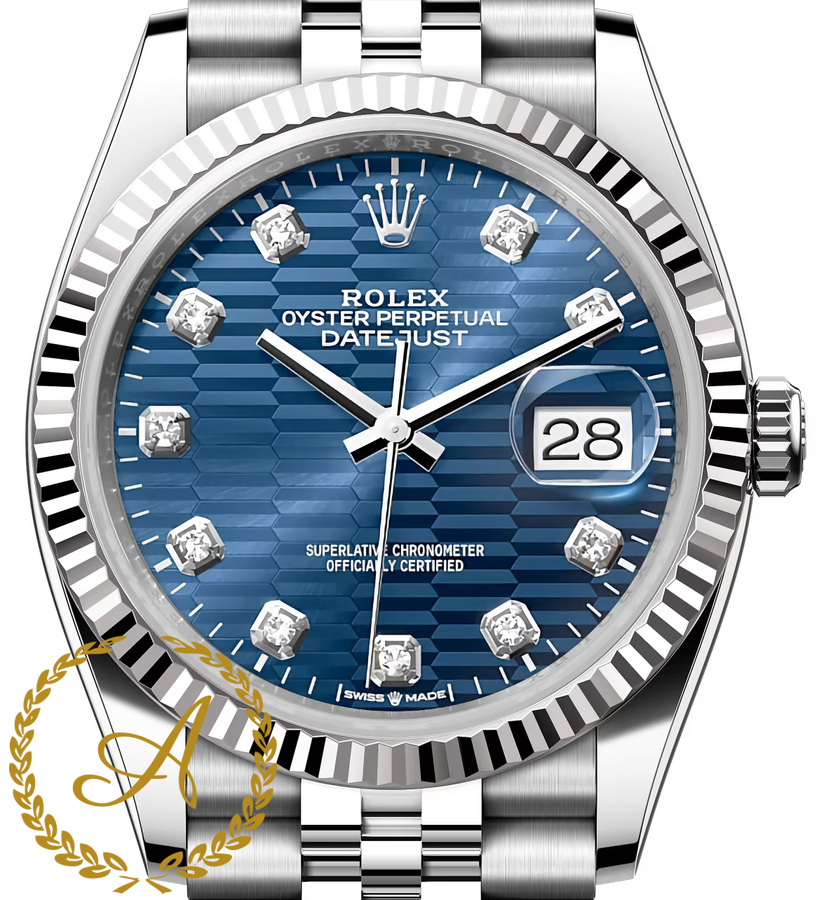 Rolex Datejust 36 mm Blue Decor Diamonds White Rolesor 126234 - Швейцарские часы Rolex Datejust 36 mm Blue Decor Diamonds White Rolesor 126234