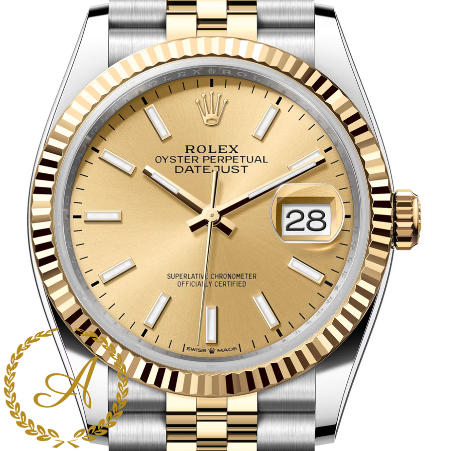 Rolex Datejust 36 mm Champagne Dial Yellow Rolesor 126233 Jubilee - Швейцарские часы Rolex Datejust 36 mm Champagne Dial Yellow Rolesor 126233 Jubilee