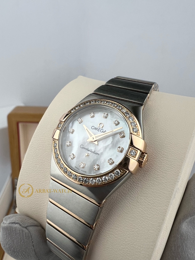 Omega Constellation Quartz Steel/Rose Gold Diamonds 27 mm