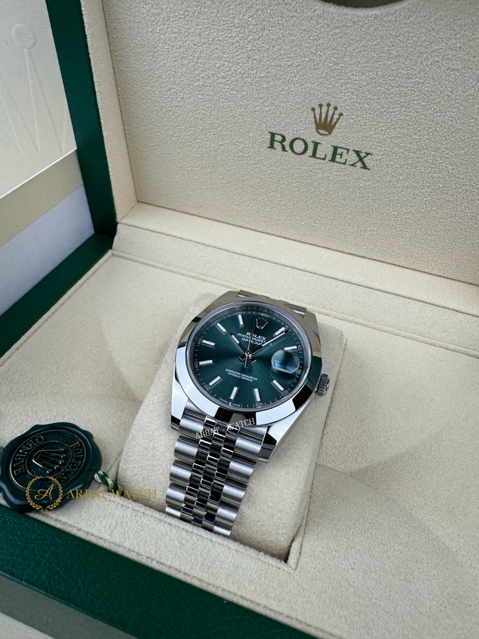 Rolex Datejust 41 mm 126300 Mint Dial Jubilee - Швейцарские часы Rolex Datejust 41 mm 126300 Mint Dial Jubilee