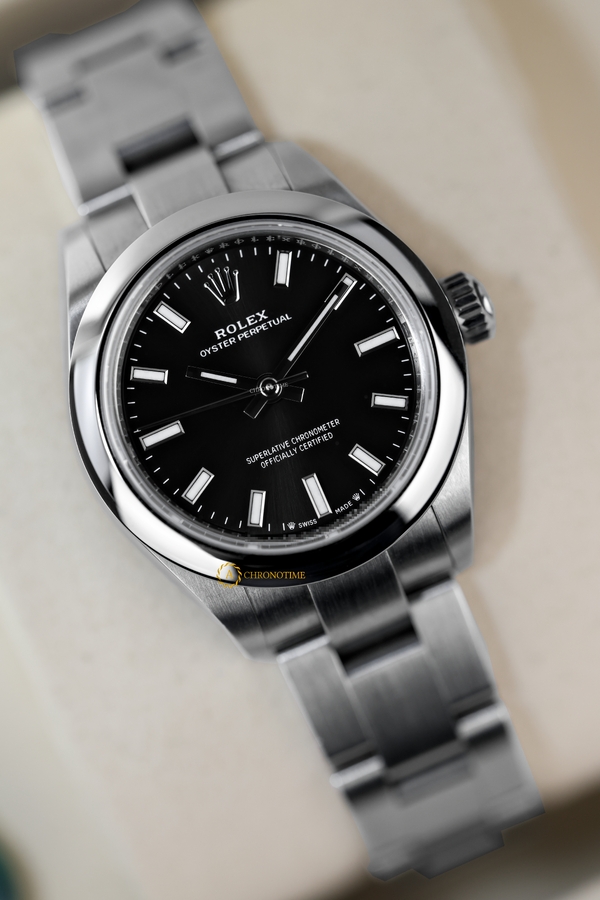 Rolex Oyster Perpetual 28 mm Oystersteel Black Dial 276200 - Швейцарские часы Rolex Oyster Perpetual 28 mm Oystersteel Black Dial 276200