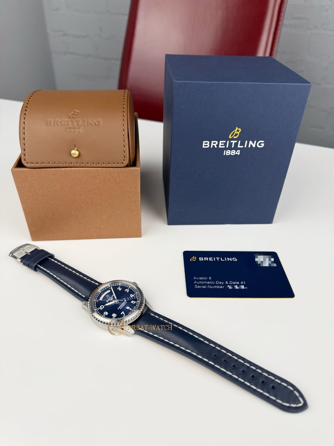 Breitling Aviator 8 Automatic Day & Date Blue Dial 41 mm A45330 - Швейцарские часы Breitling Aviator 8 Automatic Day & Date Blue Dial 41 mm A45330