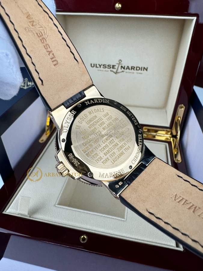 Ulysse Nardin Maxi Marine Chronometer Yellow Gold Black Dial 41 mm 266-66 - Швейцарские часы Ulysse Nardin Maxi Marine Chronometer Yellow Gold Black Dial 41 mm 266-66