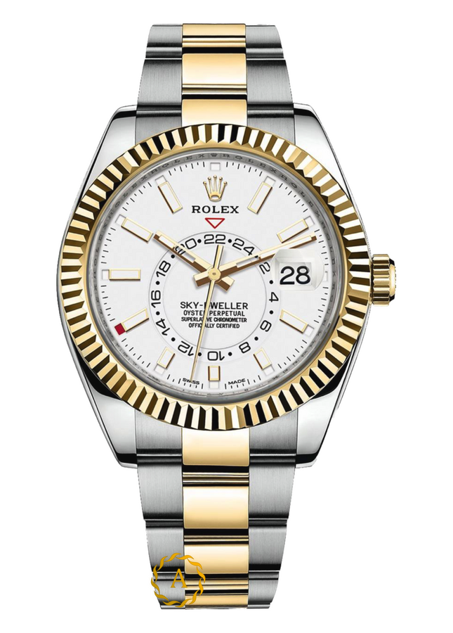 Rolex Sky-Dweller 42 mm Yellow Rolesor Intense White DIal 326933 