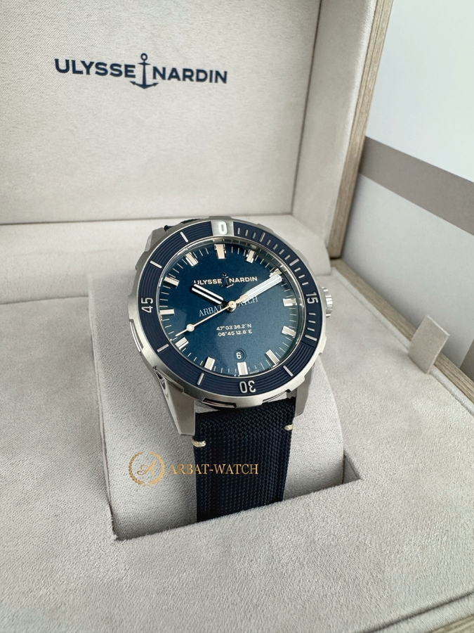 Часы Ulysse Nardin Marine Diver Blue Dial 42 мм 8163-175/93 - Швейцарские часы Часы Ulysse Nardin Marine Diver Blue Dial 42 мм 8163-175/93