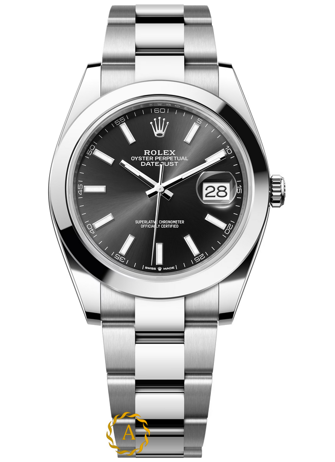 Rolex Datejust 41 mm Oystersteel Bright Black Dial 126300
