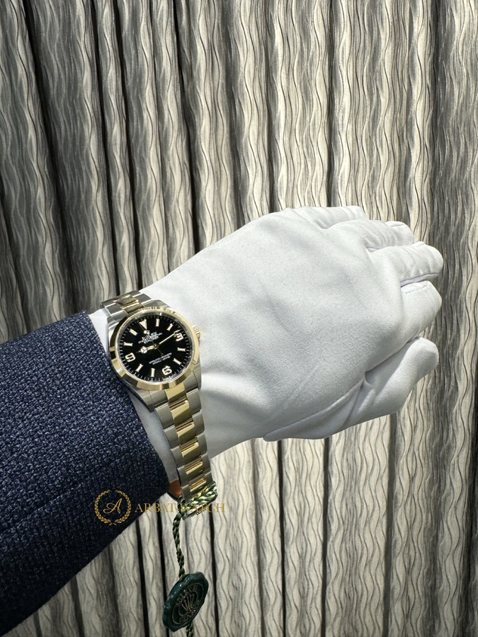 Rolex Explorer 36 mm Yellow Rolesor Black Dial 124273 - Швейцарские часы Rolex Explorer 36 mm Yellow Rolesor Black Dial 124273