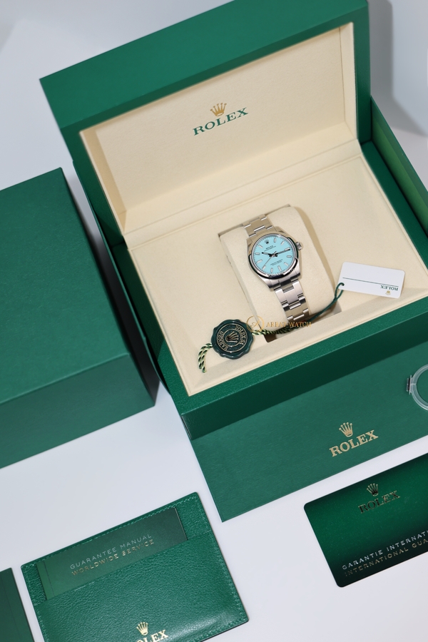 Rolex Oyster Perpetual «Tiffany» 31 mm Oystersteel Turquoise Blue Dial 277200 
