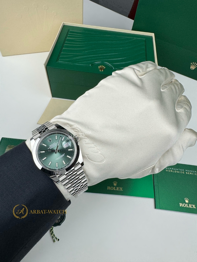 Rolex Datejust 41 mm 126300 Mint Dial Jubilee - Швейцарские часы Rolex Datejust 41 mm 126300 Mint Dial Jubilee