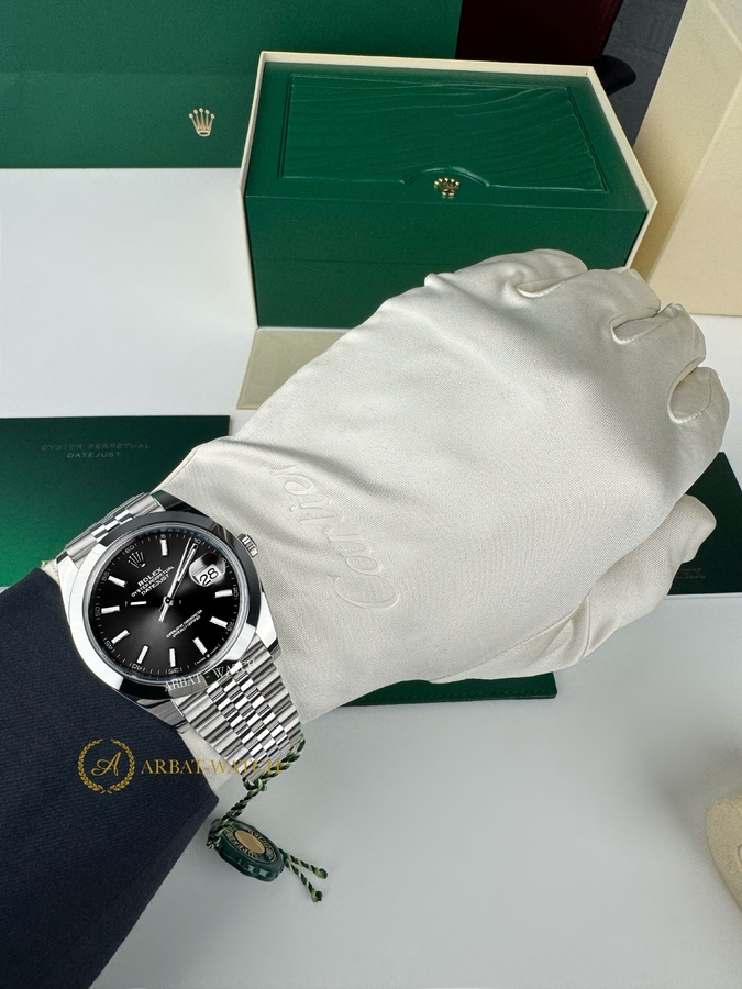 Rolex Datejust 41 mm Oystersteel Bright Black Dial 126300 Jubilee - Швейцарские часы Rolex Datejust 41 mm Oystersteel Bright Black Dial 126300 Jubilee