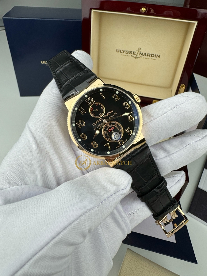 Ulysse Nardin Maxi Marine Chronometer Yellow Gold Black Dial 41 mm 266-66 - Швейцарские часы Ulysse Nardin Maxi Marine Chronometer Yellow Gold Black Dial 41 mm 266-66