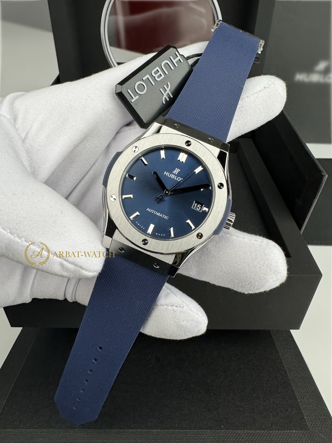 Hublot Classic Fusion Titanium Blue 45 mm 511.NX.7170.RX - Швейцарские часы Hublot Classic Fusion Titanium Blue 45 mm 511.NX.7170.RX