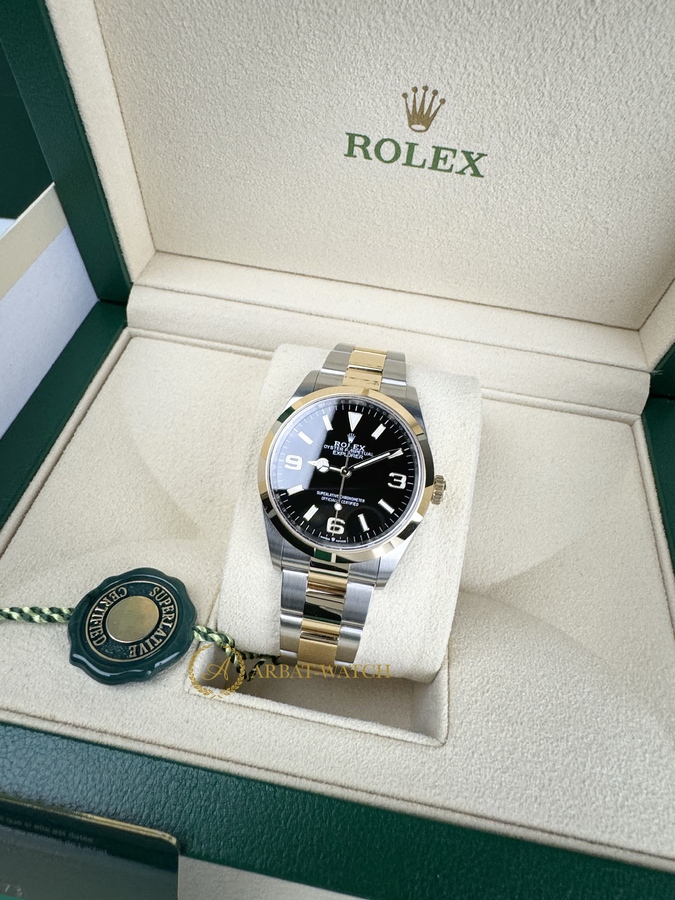 Rolex Explorer 36 mm Yellow Rolesor Black Dial 124273 - Швейцарские часы Rolex Explorer 36 mm Yellow Rolesor Black Dial 124273