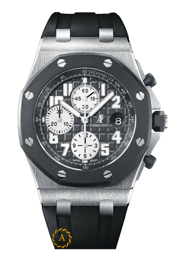 Audemars Piguet Royal Oak Offshore Steel Rubberclad Chronograph 42 mm Black «Mega Tapisserie» Dial 25940SK.OO.D002CA.01.A