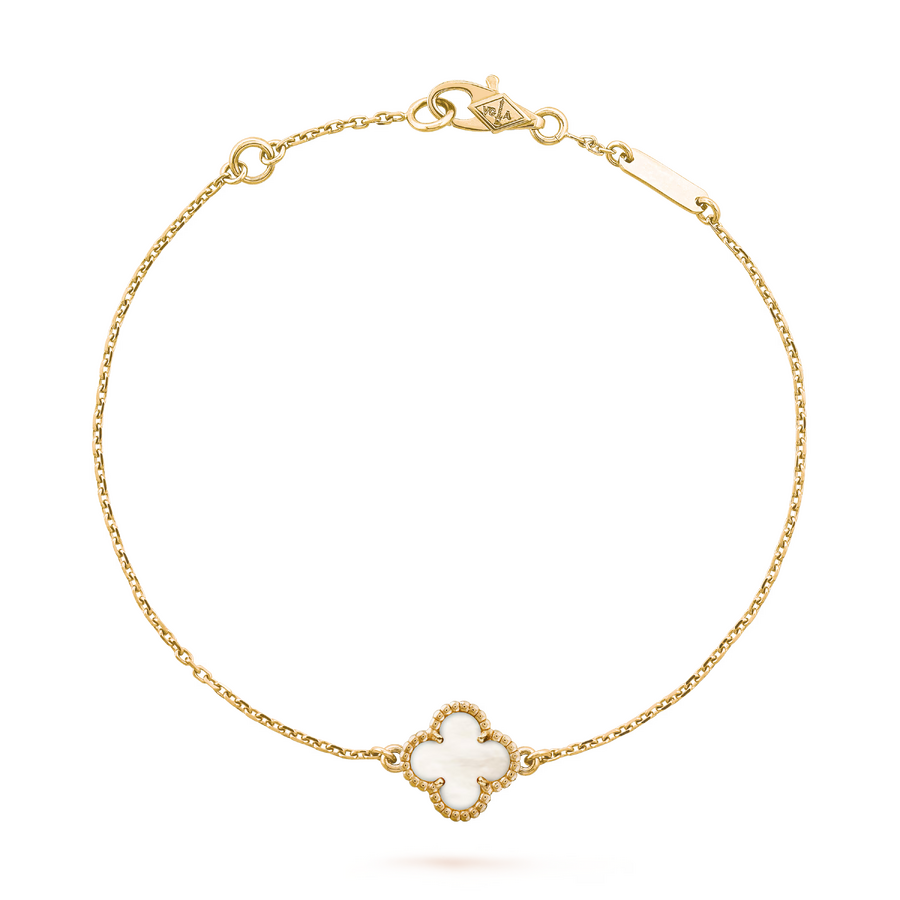 Браслет Van Cleef & Arpels Sweet Alhambra Pearl Yellow Gold
