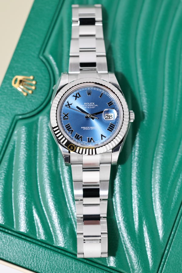 Rolex Datejust «Azzurro» 41 mm White Rolesor Bright Blue Dial 116334