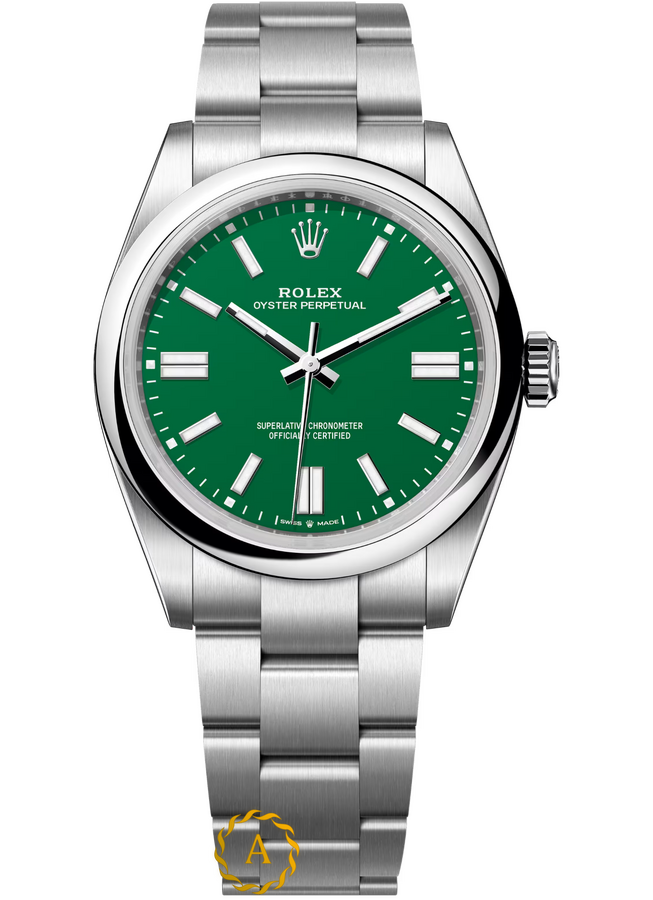 Rolex Oyster Perpetual 41 mm Oystersteel Green Dial 134300