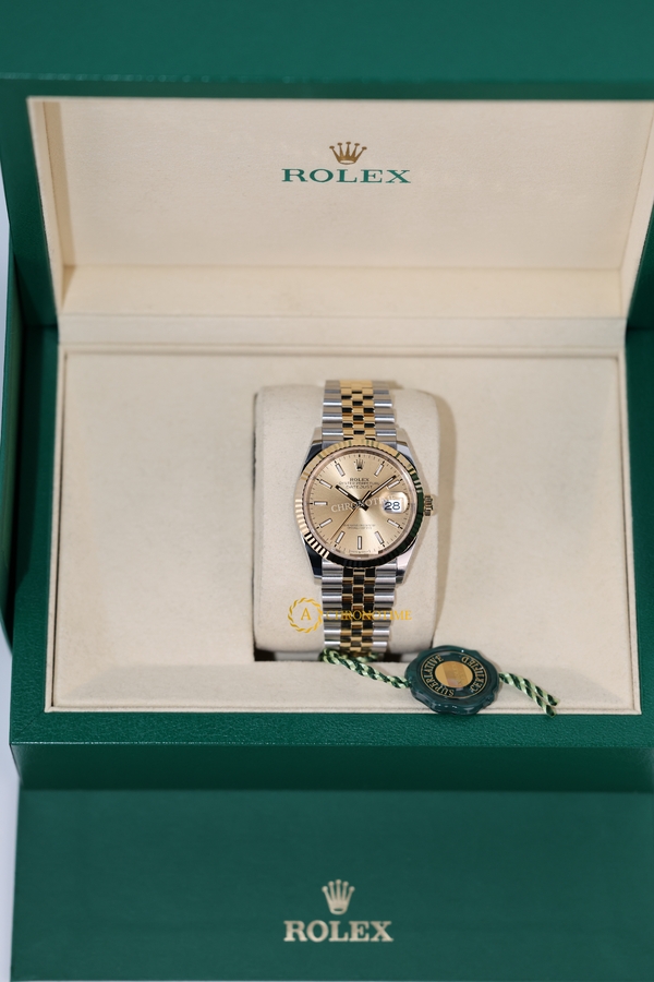 Rolex Datejust 36 mm Champagne Dial Yellow Rolesor 126233 Jubilee - Швейцарские часы Rolex Datejust 36 mm Champagne Dial Yellow Rolesor 126233 Jubilee