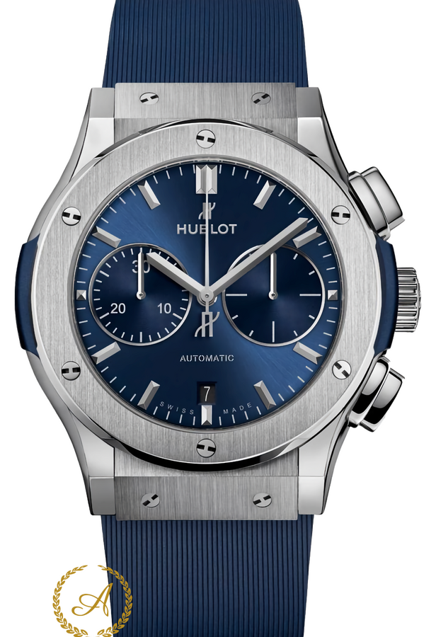 Hublot Classic Fusion Chronograph Titanium Blue. Dial 45 mm 521.NX.7170.RX