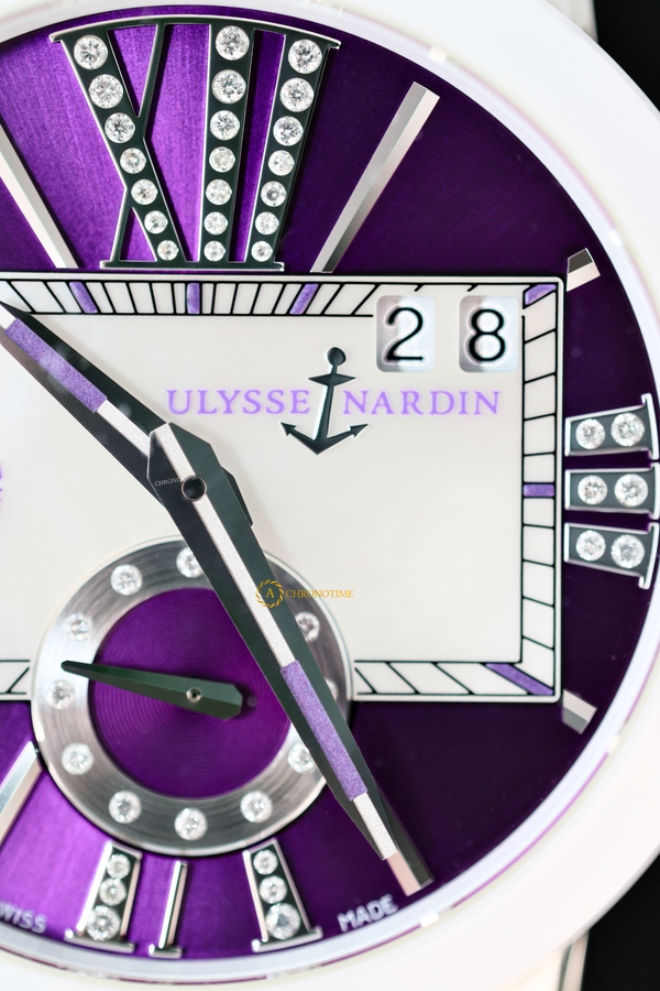 Ulysse Nardin Executive Dual Time Lady Purple Diamonds Dial 40 mm 243-10
