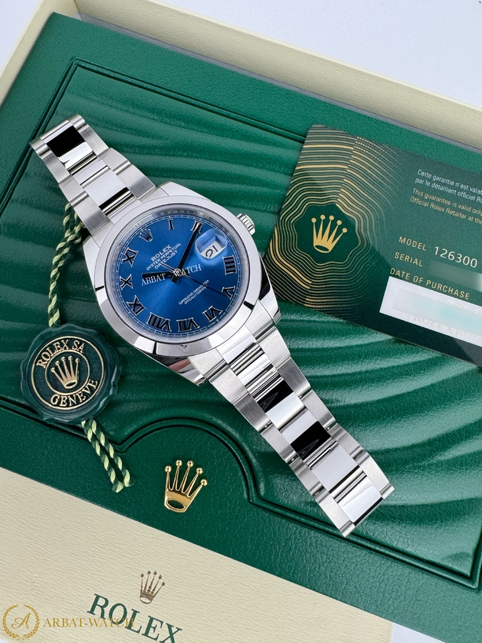 Rolex Datejust 41 mm Azzurro Dial 126300 - Швейцарские часы Rolex Datejust 41 mm Azzurro Dial 126300