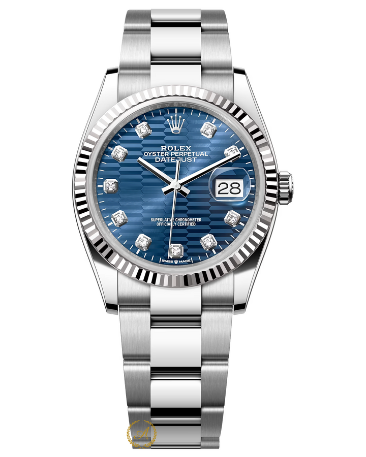 Rolex Datejust 36 mm Blue Decor Diamonds White Rolesor 126234 - Швейцарские часы Rolex Datejust 36 mm Blue Decor Diamonds White Rolesor 126234