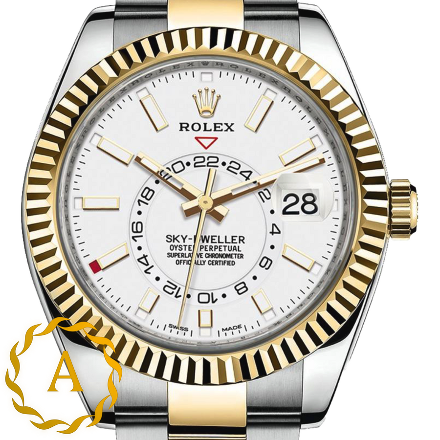 Rolex Sky-Dweller 42 mm Yellow Rolesor Intense White DIal 326933 