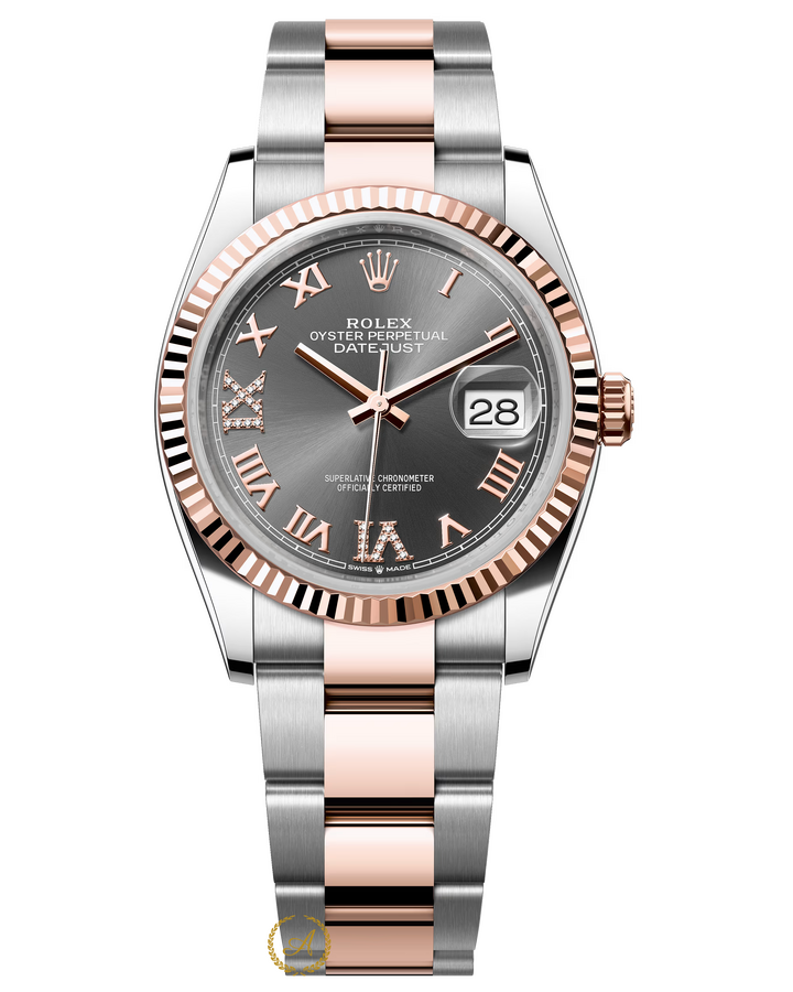 Rolex Datejust 36 mm 126231 Grey Dial Everose Rolesor