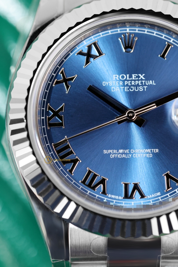 Rolex Datejust «Azzurro» 41 mm White Rolesor Bright Blue Dial 116334