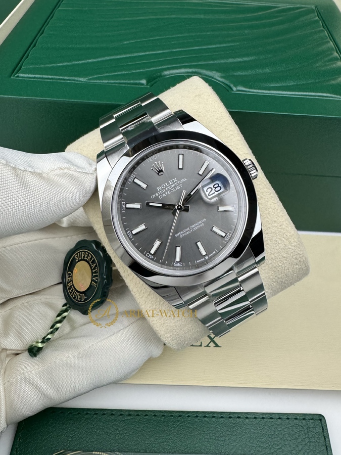 Rolex Datejust 41 mm Oystersteel Slate Dial 126300 - Швейцарские часы Rolex Datejust 41 mm Oystersteel Slate Dial 126300