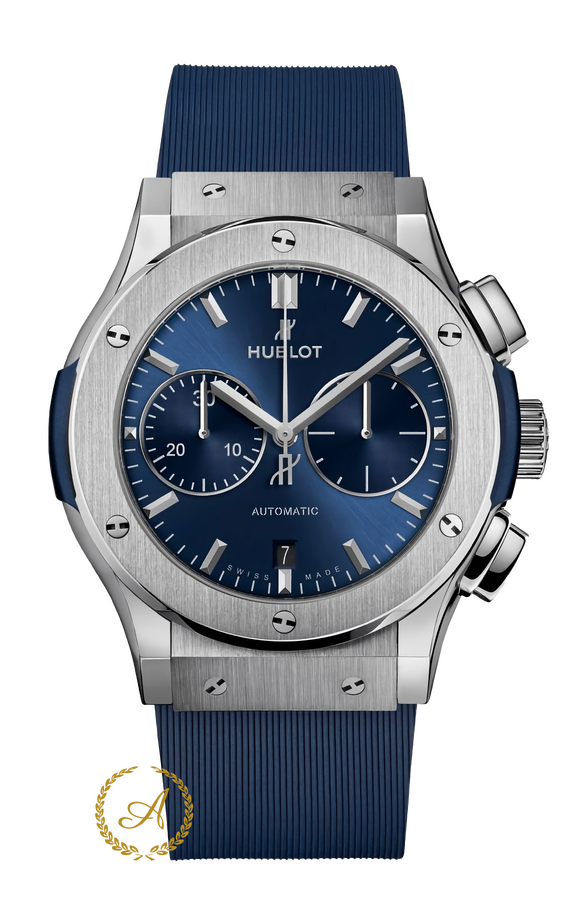 Hublot Classic Fusion Chronograph Titanium Blue. Dial 45 mm 521.NX.7170.RX