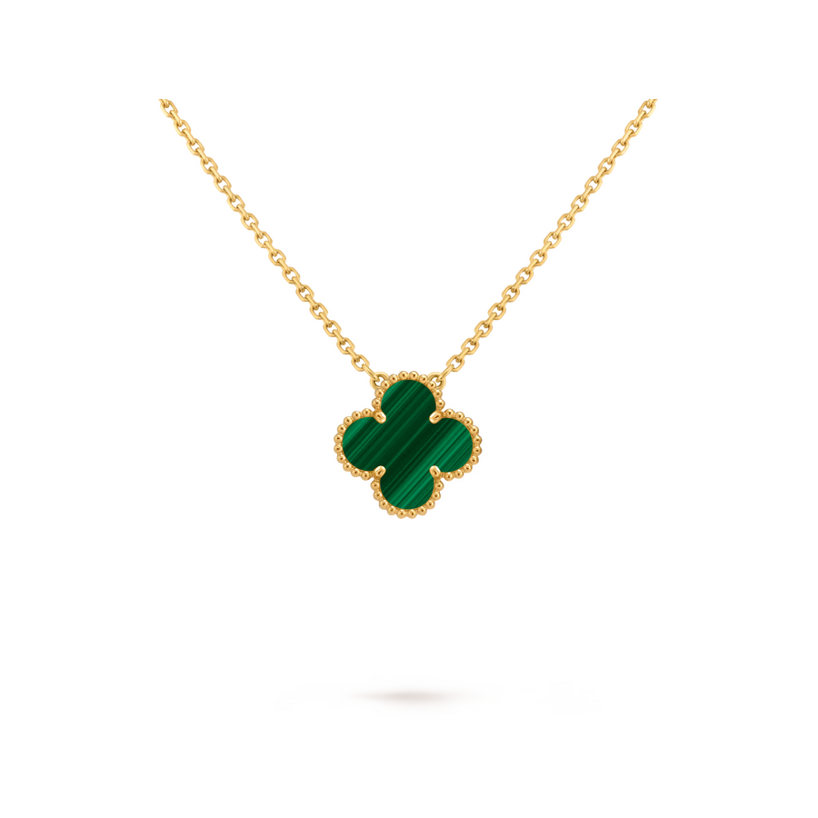 Подвеска Van Cleef & Arpels Vintage Alhambra Pendant Malachite Yellow Gold