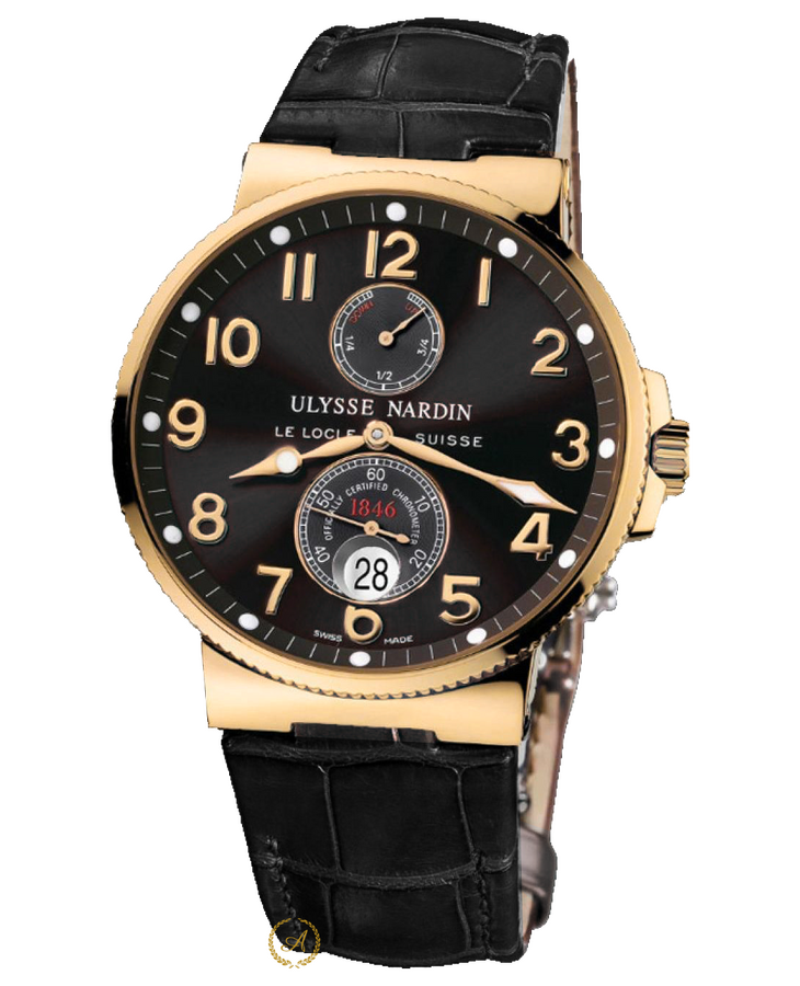 Ulysse Nardin Maxi Marine Chronometer Yellow Gold Black Dial 41 mm 266-66 - Швейцарские часы Ulysse Nardin Maxi Marine Chronometer Yellow Gold Black Dial 41 mm 266-66