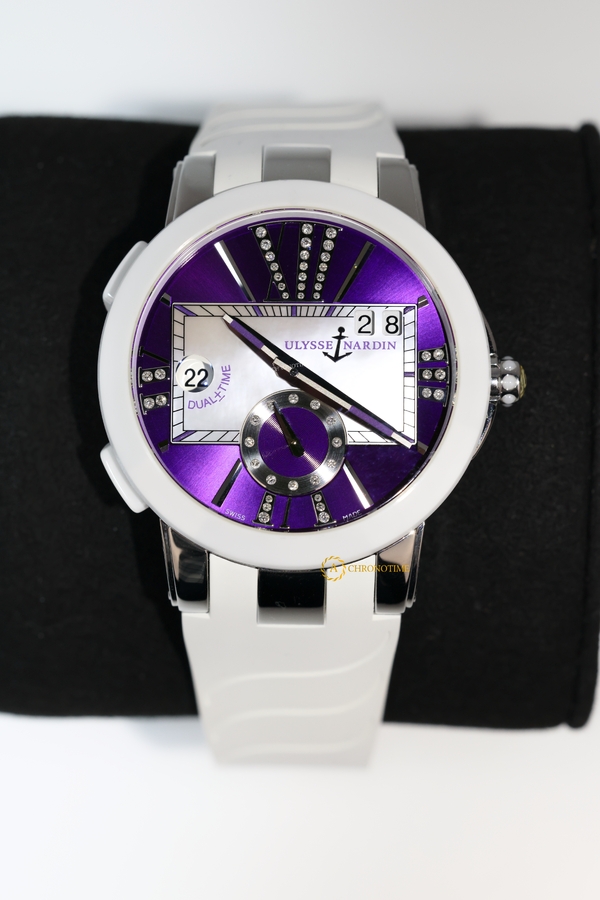 Ulysse Nardin Executive Dual Time Lady Purple Diamonds Dial 40 mm 243-10
