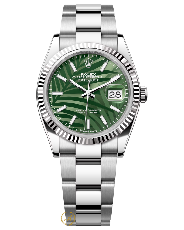 Rolex Datejust 36 mm Palm Decor Dial White Rolesor 126234