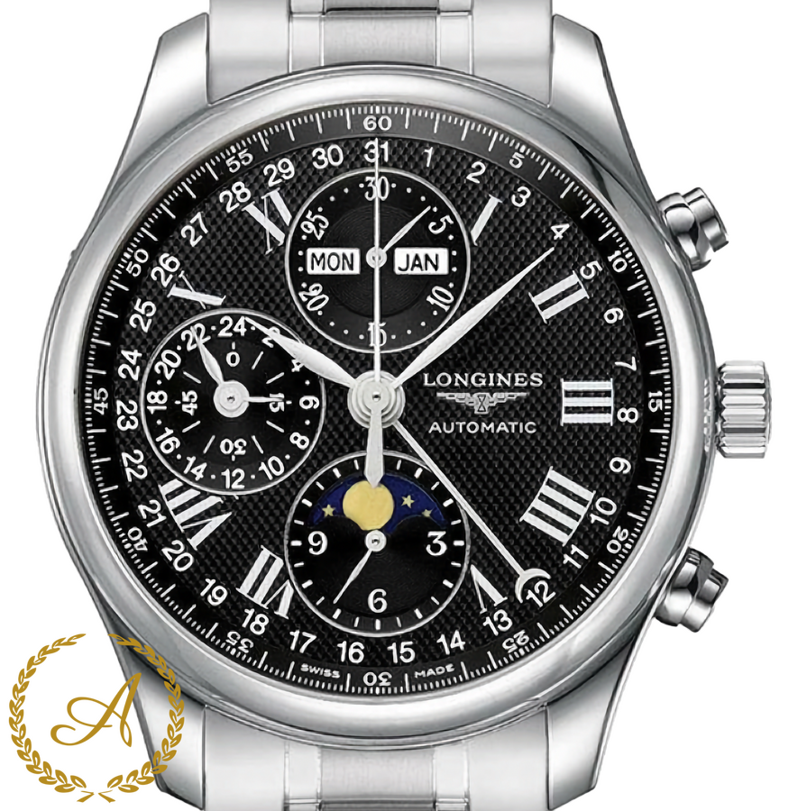 Longines Master Collection Moon-Phase 42 Mm Black Dial L2.773.4.51.6