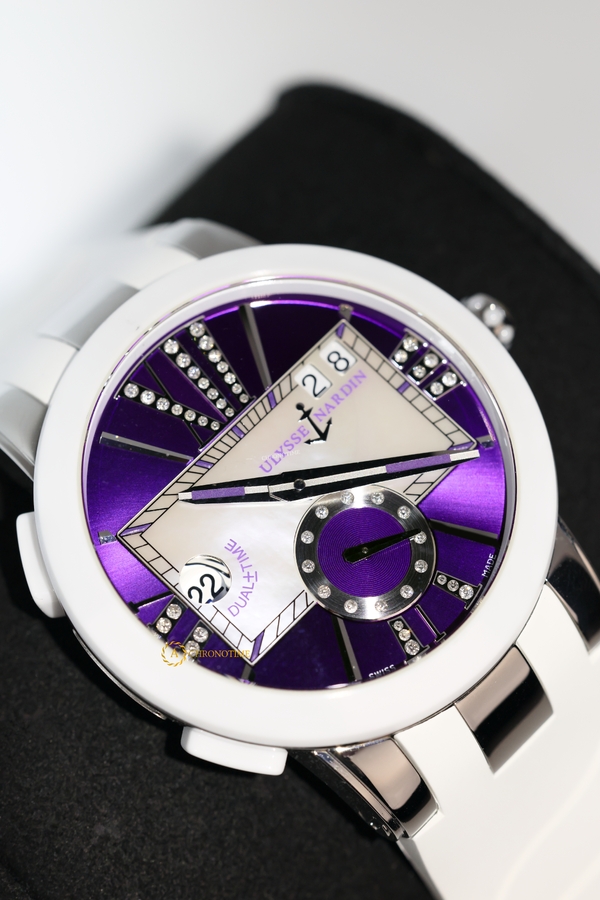 Ulysse Nardin Executive Dual Time Lady Purple Diamonds Dial 40 mm 243-10