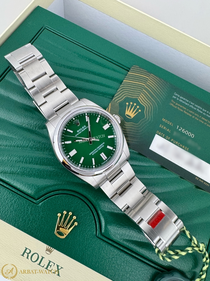 Rolex Oyster Perpetual 36 мм Green Dial 126000 - Швейцарские часы Rolex Oyster Perpetual 36 мм Green Dial 126000