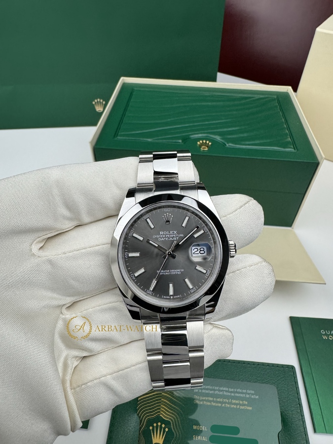 Rolex Datejust 41 mm Oystersteel Slate Dial 126300 - Швейцарские часы Rolex Datejust 41 mm Oystersteel Slate Dial 126300