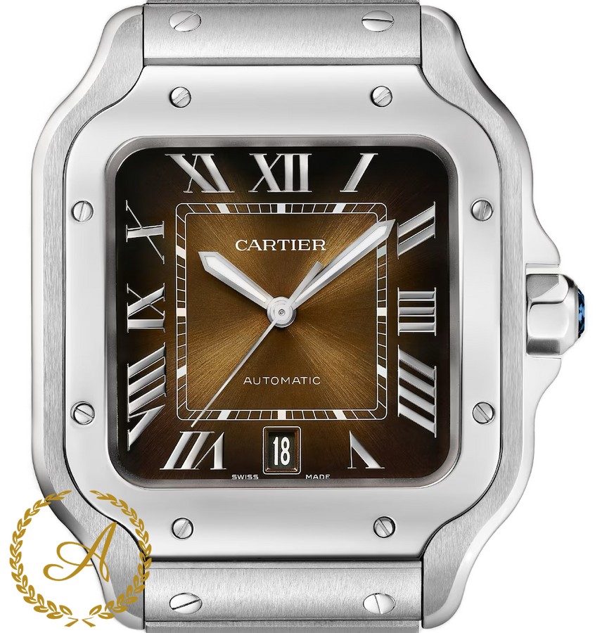 Cartier Santos De Cartier Large Automatic Brown Sunray Dial 47,5 x 39,8 mm WSSA0064 - Швейцарские часы Cartier Santos De Cartier Large Automatic Brown Sunray Dial 47,5 x 39,8 mm WSSA0064