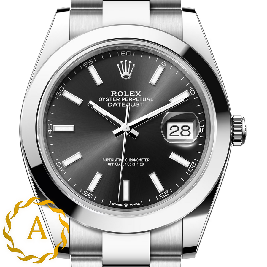 Rolex Datejust 41 mm Oystersteel Bright Black Dial 126300