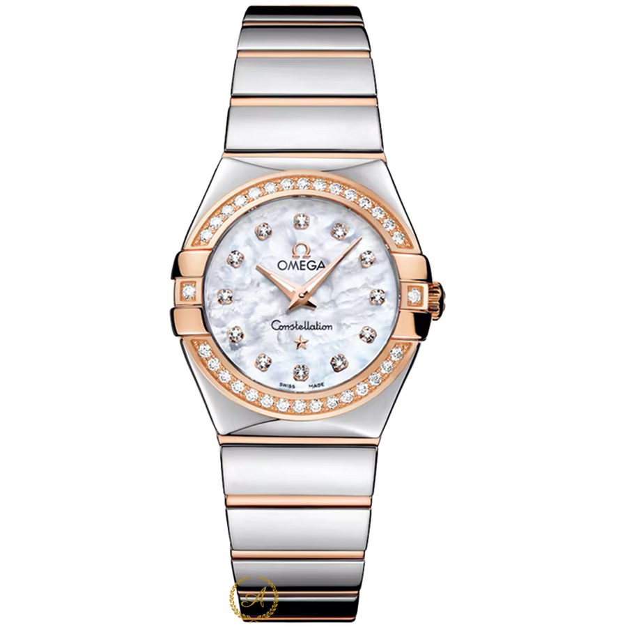 Omega Constellation Quartz Steel/Rose Gold Diamonds 27 mm