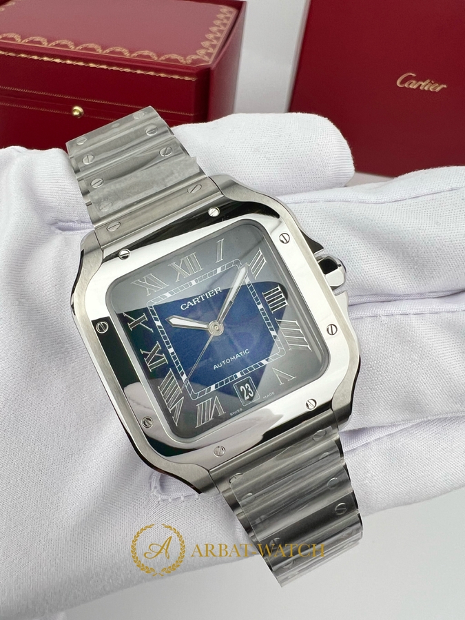 Cartier Santos De Cartier Large Automatic Blue Dial 47,5 x 39,8 mm WSSA0071