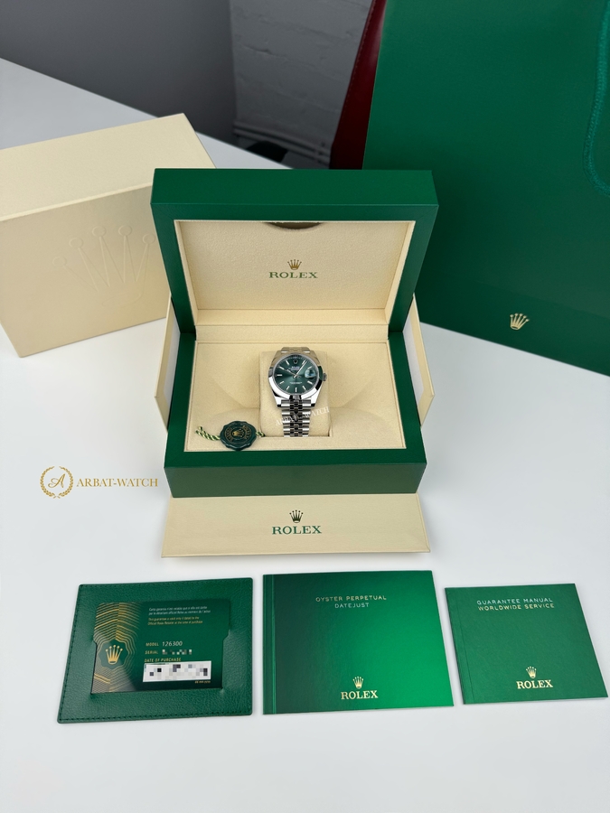 Rolex Datejust 41 mm 126300 Mint Dial Jubilee - Швейцарские часы Rolex Datejust 41 mm 126300 Mint Dial Jubilee