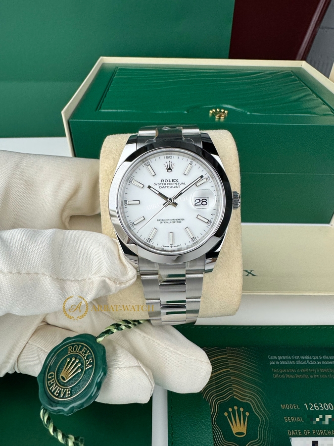Rolex Datejust 41 mm 126300 White Dial