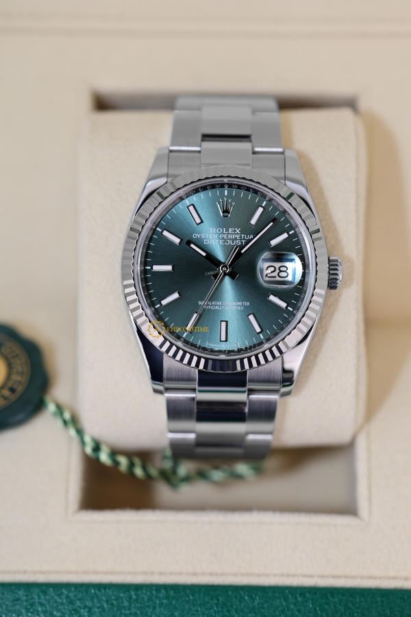 Rolex Datejust 36 мм White Rolesor Mint Green Dial 126234 